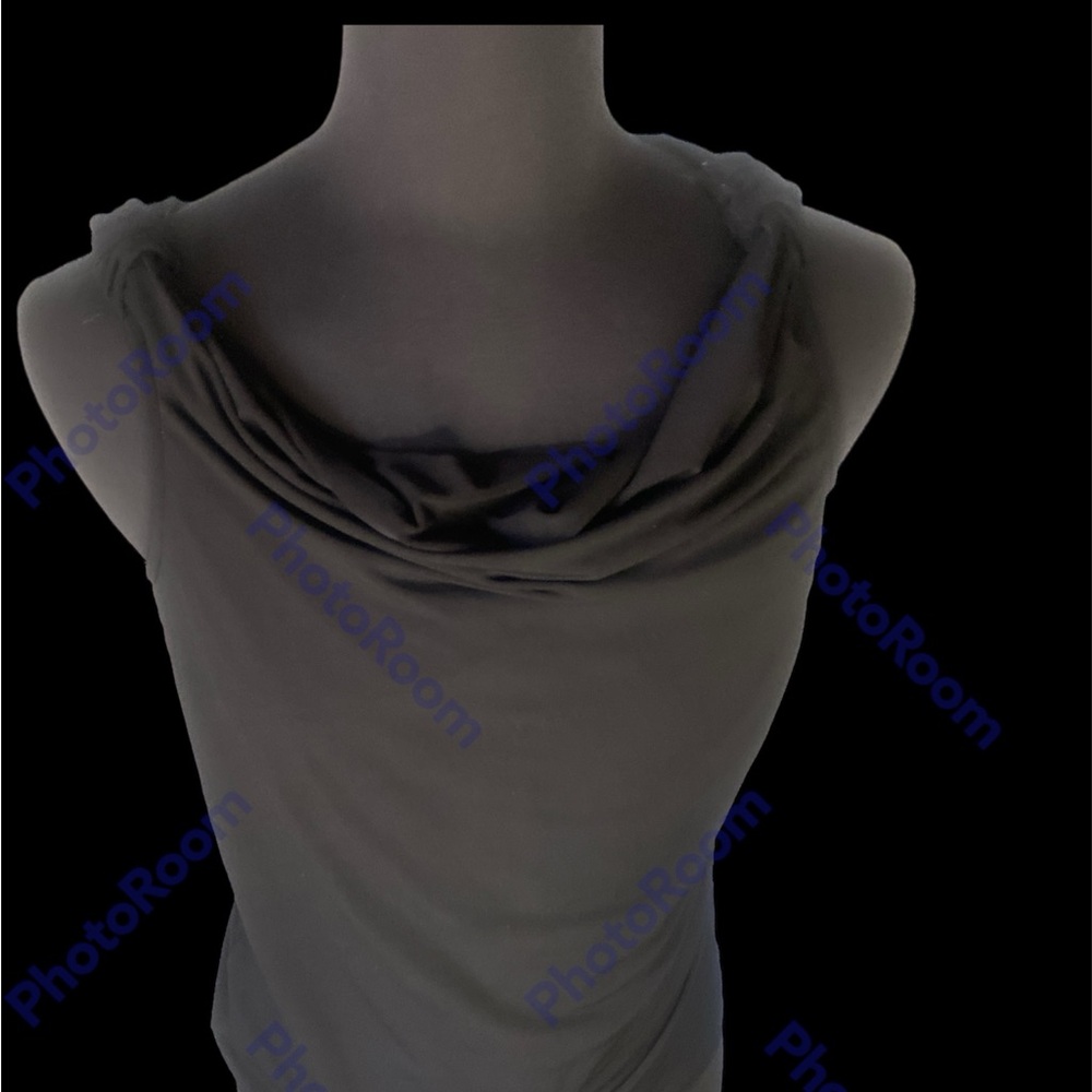 212 Collection Cowl Neck Black Tank Size Medium EUC